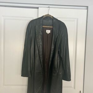 Vintage Arrow Hunter Green Leather Women's Jacket